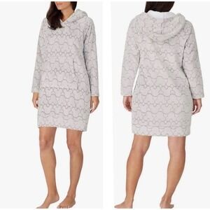 Disney Women's Fuzzy Hooded Sleep Dress Large Plush Lounge Hoodie Nightgown